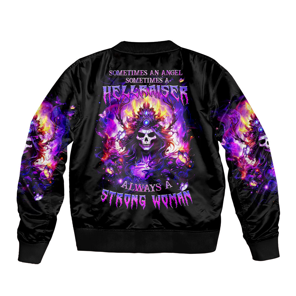 Queen Skull Bomber Jacket Sometimes An Angel Somethimes Hellraiser Always A Strong Woman