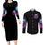 Lady Skull Couples Matching Long Sleeve Bodycon Dress and Long Sleeve Button Shirt The Good Girl In Me Got Tired Of The Bullshit