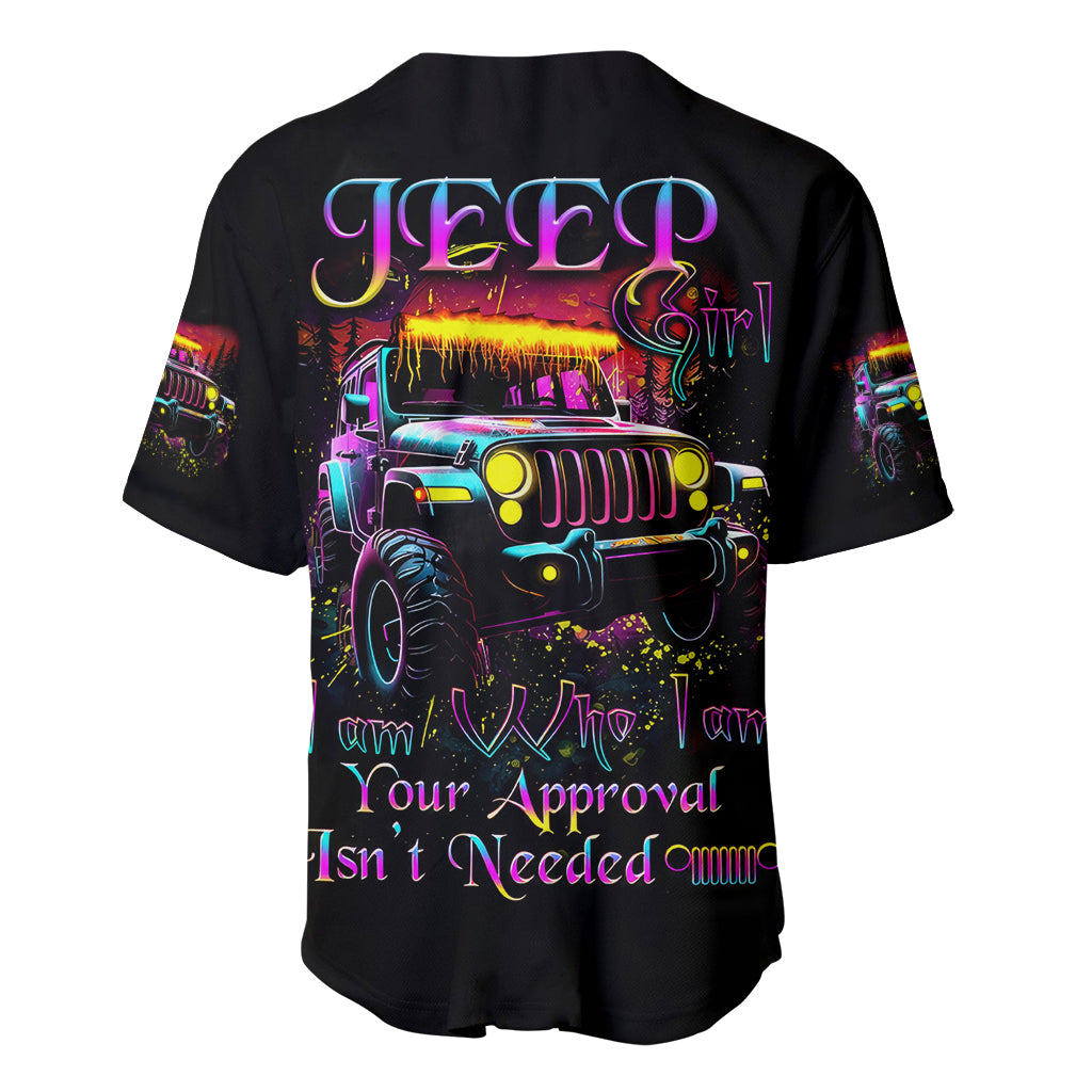 Glowing Jeep Baseball Jersey Jeep Girl Iam Who Iam Your Approval Isn't Needed