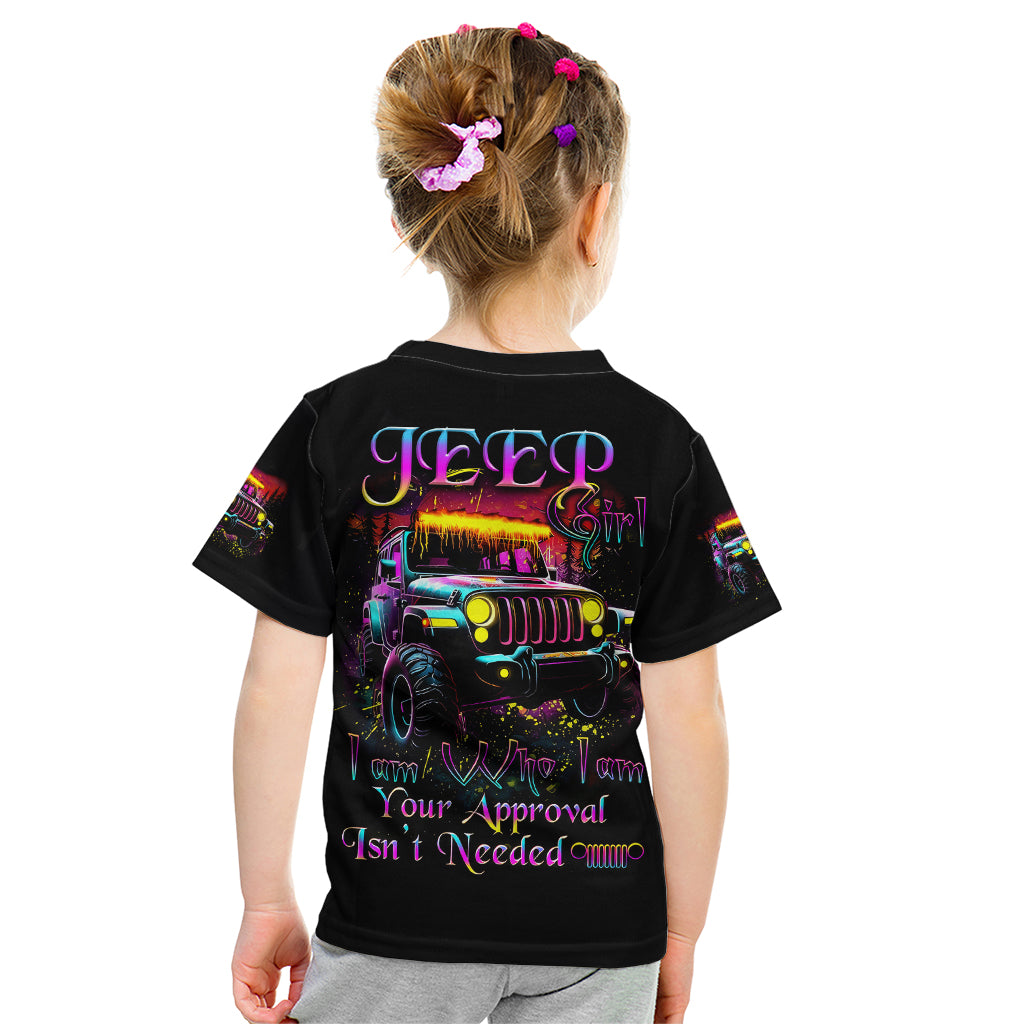 Glowing Jeep Kid T Shirt Jeep Girl Iam Who Iam Your Approval Isn't Needed