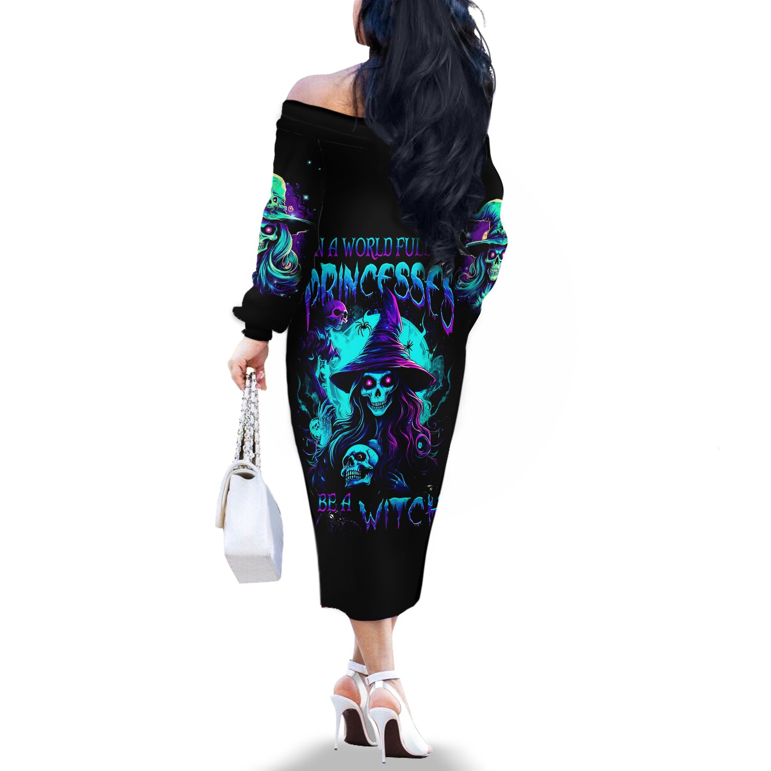 witch-skull-off-the-shoulder-long-sleeve-dress-skull-witch-hello-darkness-my-old-friend