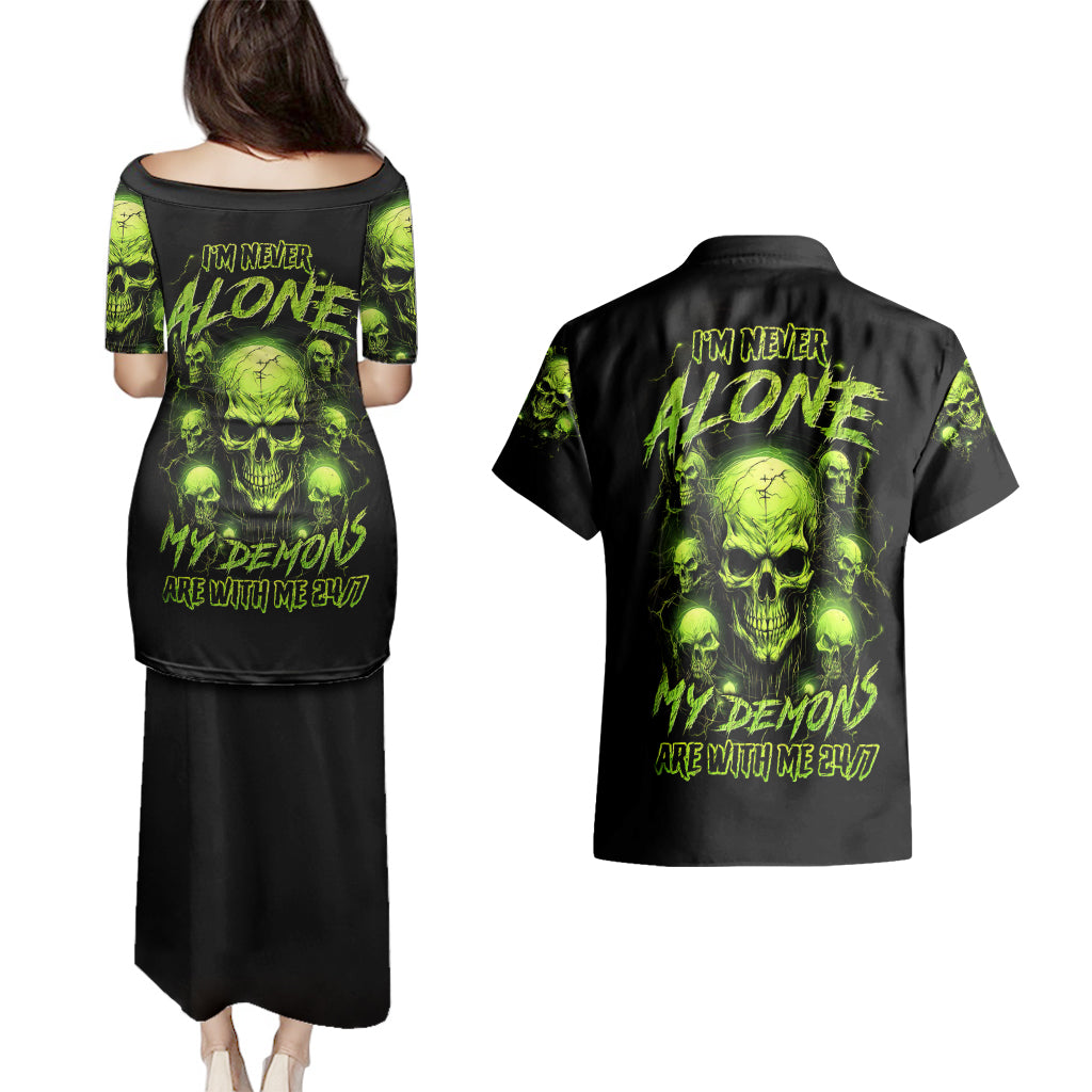 thunder-skull-couples-matching-puletasi-dress-and-hawaiian-shirt-thunder-skull-i-never-alone-my-demon-with-me-247