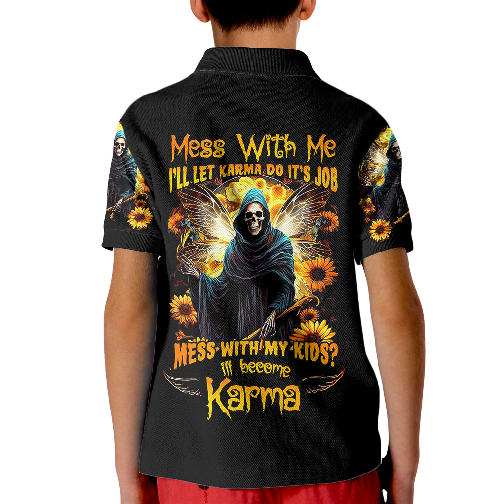 fairy-death-skull-kid-polo-shirt-mess-with-me-ill-let-karma-do-its-job