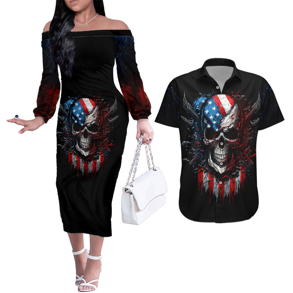 vintage-skull-couples-matching-off-the-shoulder-long-sleeve-dress-and-hawaiian-shirt-american-skull-vintage