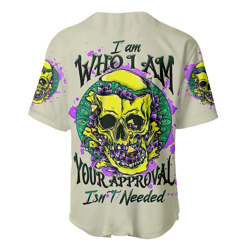 flower-skull-baseball-jersey-iam-who-iam-your-approval-isnt-need