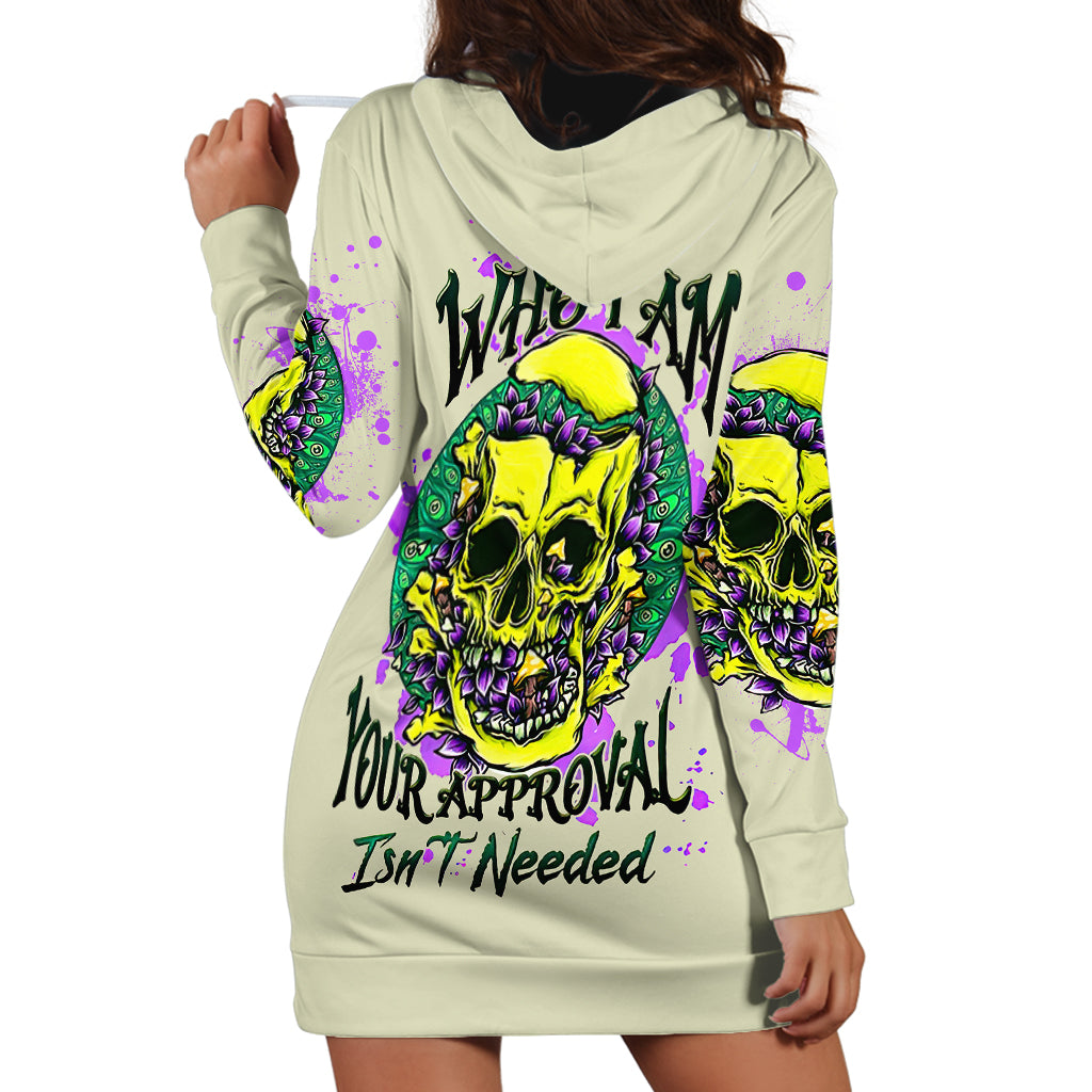 flower-skull-hoodie-dress-iam-who-iam-your-approval-isnt-need