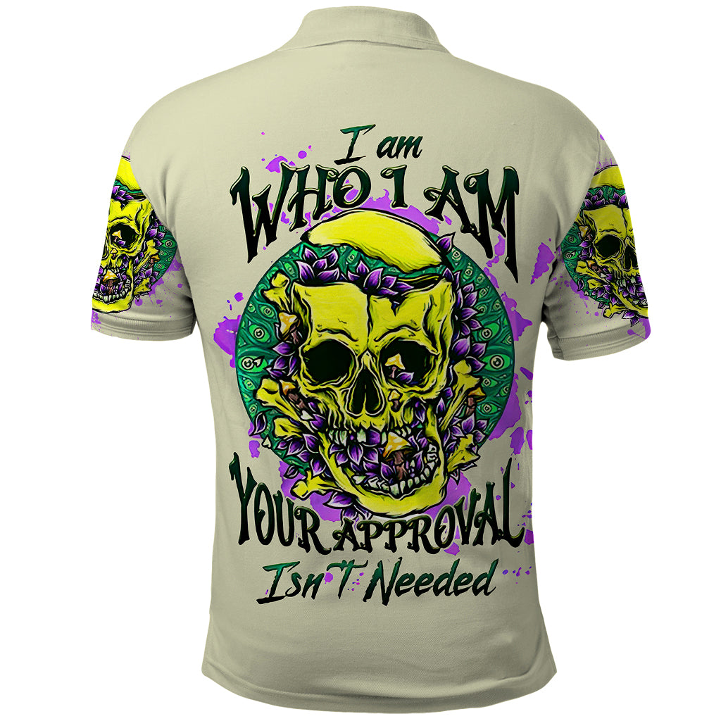 flower-skull-polo-shirt-iam-who-iam-your-approval-isnt-need