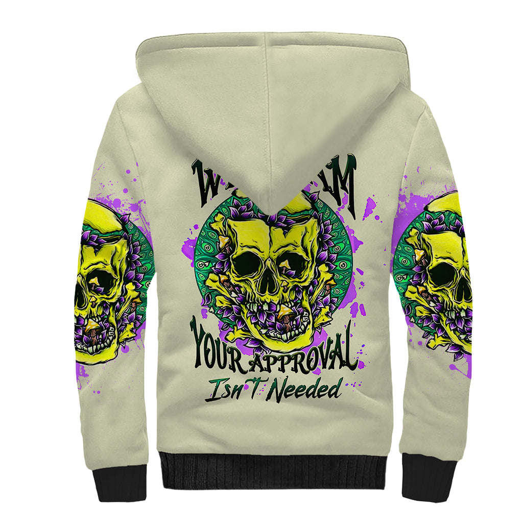 flower-skull-sherpa-hoodie-iam-who-iam-your-approval-isnt-need