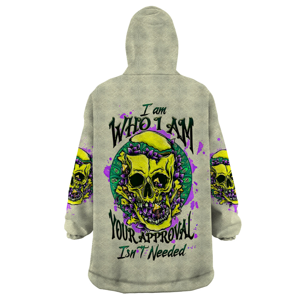 flower-skull-wearable-blanket-hoodie-iam-who-iam-your-approval-isnt-need