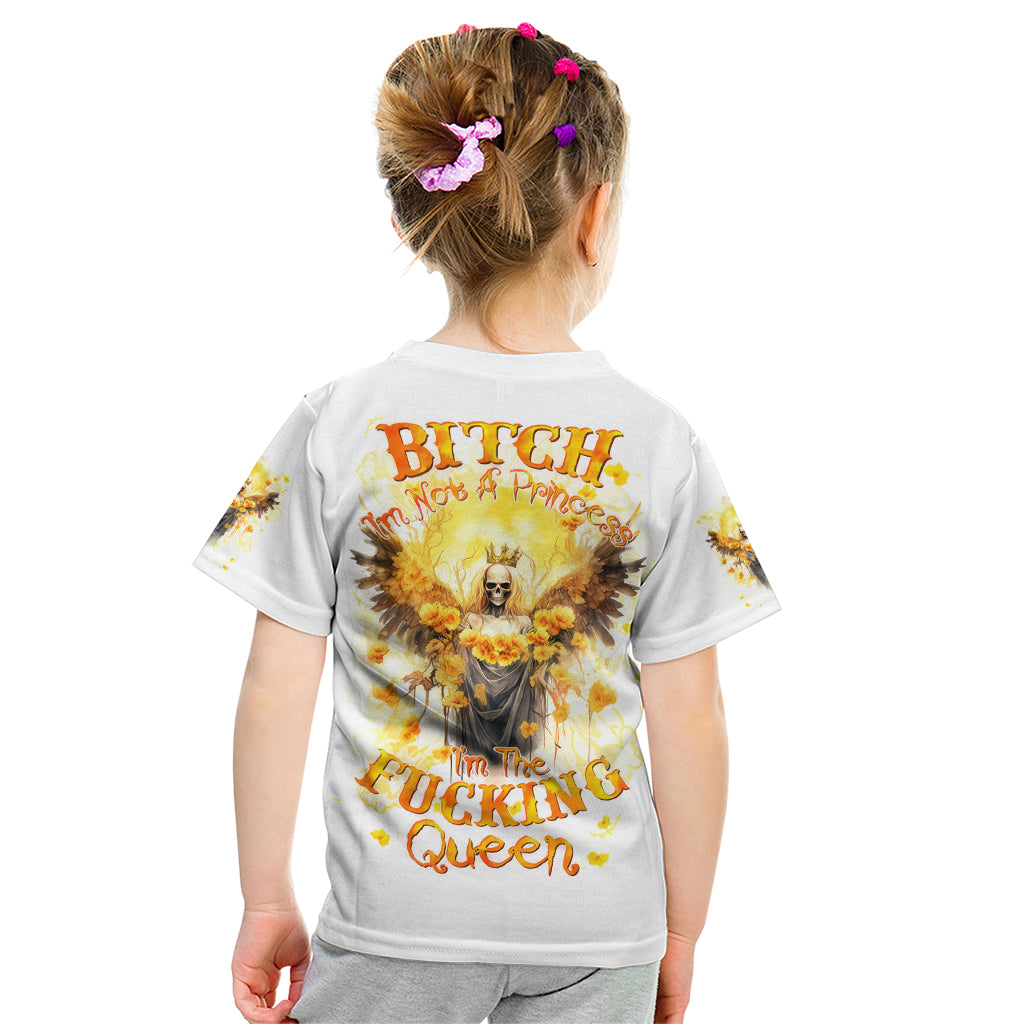 Flower Skull Angel Kid T Shirt Bitch I'm The Fucking Queen