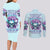 Flower Skull Angel Couples Matching Long Sleeve Bodycon Dress and Long Sleeve Button Shirt The Good Girl In Me Got Tired Of The Bullshit