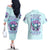 Flower Skull Angel Couples Matching Off The Shoulder Long Sleeve Dress and Hawaiian Shirt The Good Girl In Me Got Tired Of The Bullshit