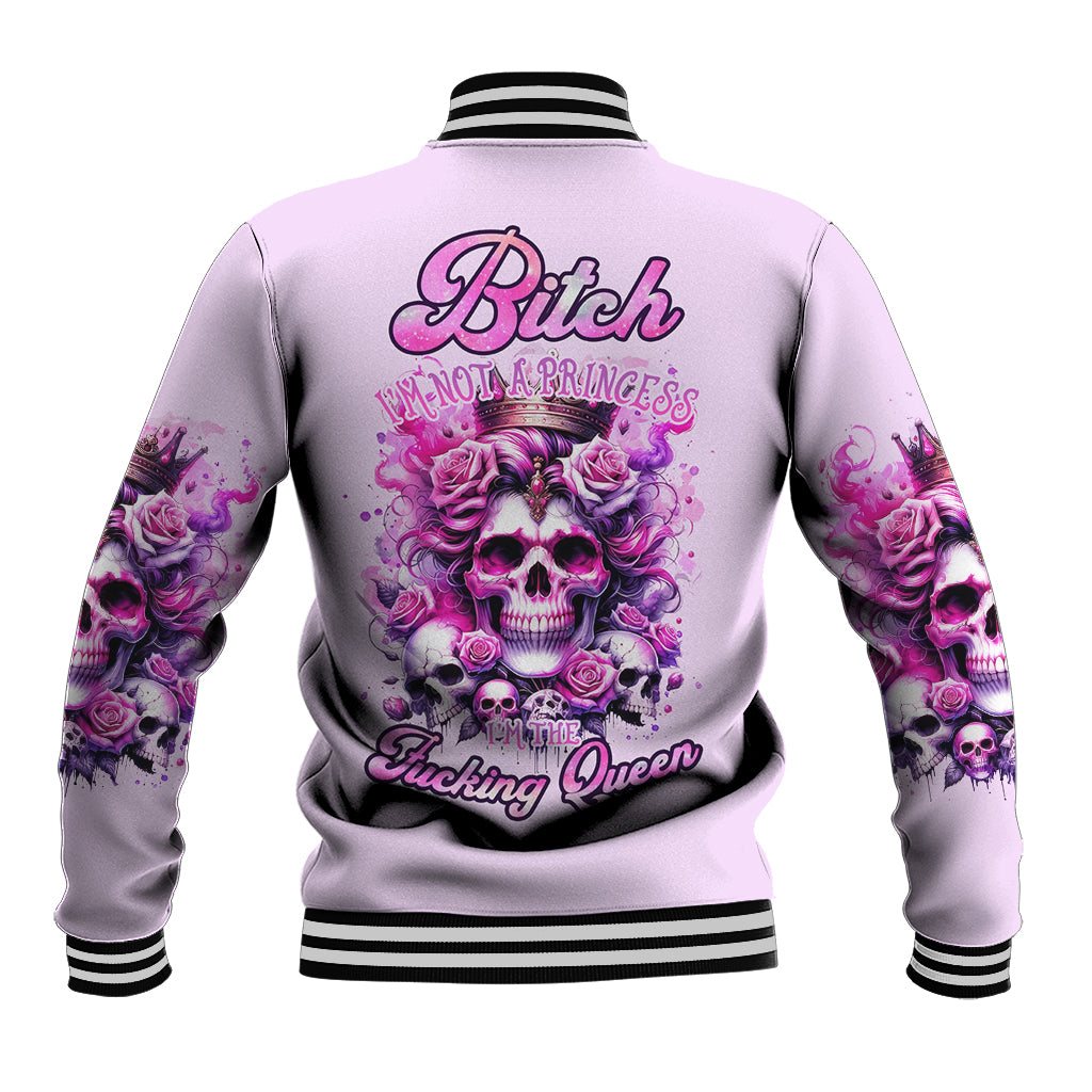 Rose Skull Baseball Jacket Bitch I'm The Fucking Queen