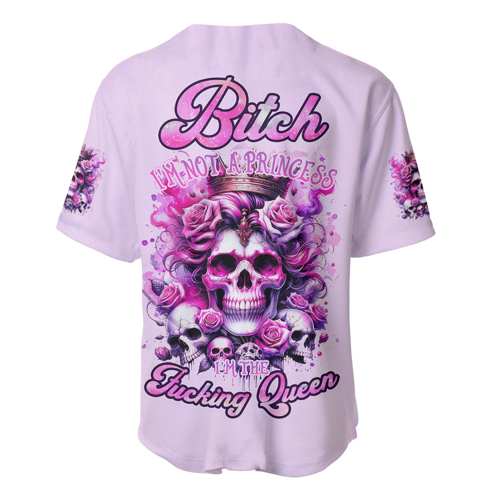 Rose Skull Baseball Jersey Bitch I'm The Fucking Queen