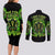 Flame Skull Couples Matching Long Sleeve Bodycon Dress and Long Sleeve Button Shirt I Have 3 Sides Quite Sweet Funny Crazy