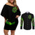 Flame Skull Couples Matching Off Shoulder Short Dress and Long Sleeve Button Shirt I Have 3 Sides Quite Sweet Funny Crazy