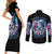 Couple Skull Couples Matching Short Sleeve Bodycon Dress and Long Sleeve Button Shirt From Our Firse Kiss