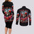 Couple Skull Couples Matching Long Sleeve Bodycon Dress and Long Sleeve Button Shirt From Our Firse Kiss