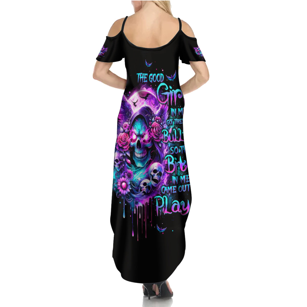 Fairy Skull Summer Maxi Dress The Good Girl In Me Got Tired Of The Bullshit