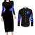 Flame Girl Skull Couples Matching Long Sleeve Bodycon Dress and Long Sleeve Button Shirt The Good Girl In Me Got Tired Of The Bullshit