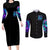 Flame Girl Skull Couples Matching Long Sleeve Bodycon Dress and Long Sleeve Button Shirt The Good Girl In Me Got Tired Of The Bullshit