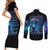 Flame Girl Skull Couples Matching Short Sleeve Bodycon Dress and Long Sleeve Button Shirt The Good Girl In Me Got Tired Of The Bullshit