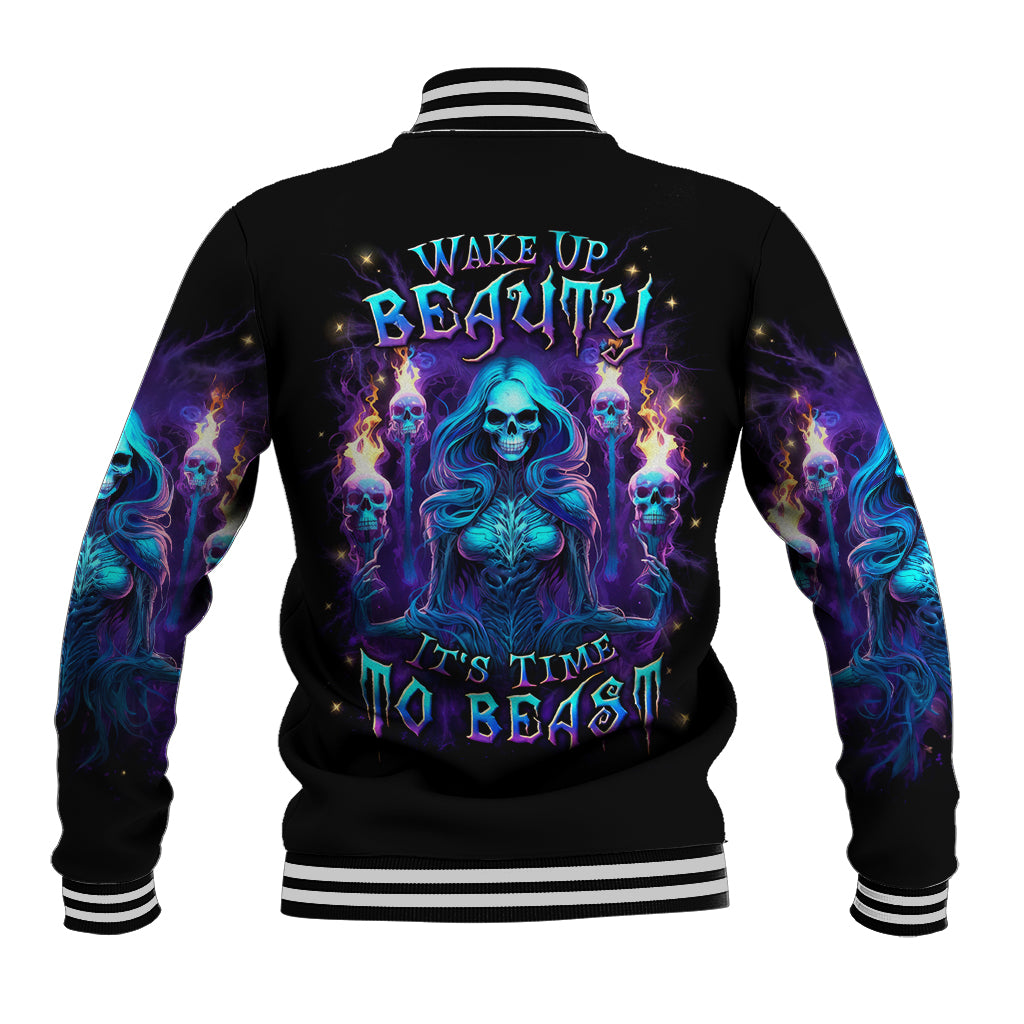 Witch Skull Baseball Jacket Wake Up Beasuty I't Time To Beast