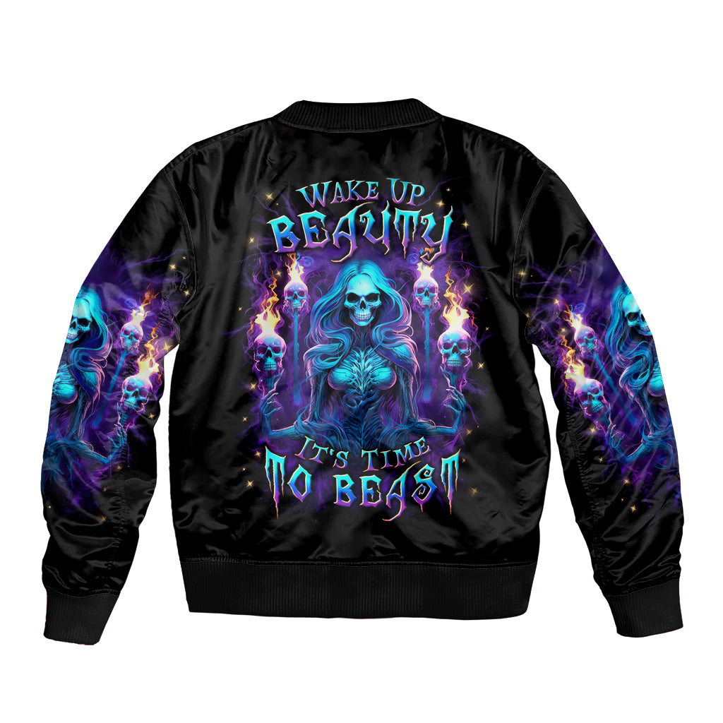 Witch Skull Bomber Jacket Wake Up Beasuty I't Time To Beast