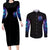 Witch Skull Couples Matching Long Sleeve Bodycon Dress and Long Sleeve Button Shirt Wake Up Beasuty I't Time To Beast