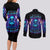 Witch Skull Couples Matching Long Sleeve Bodycon Dress and Long Sleeve Button Shirt Wake Up Beasuty I't Time To Beast