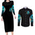 Witch Skull Couples Matching Long Sleeve Bodycon Dress and Long Sleeve Button Shirt She Whispered Back Iam The Storm