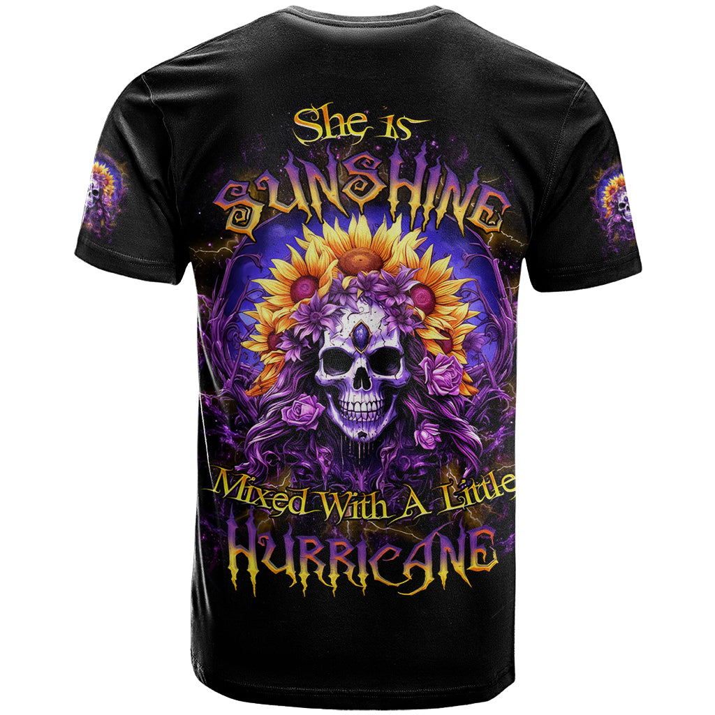 Sunflower Skull T Shirt She Is Sunshine Mixed With A Little Hurricane