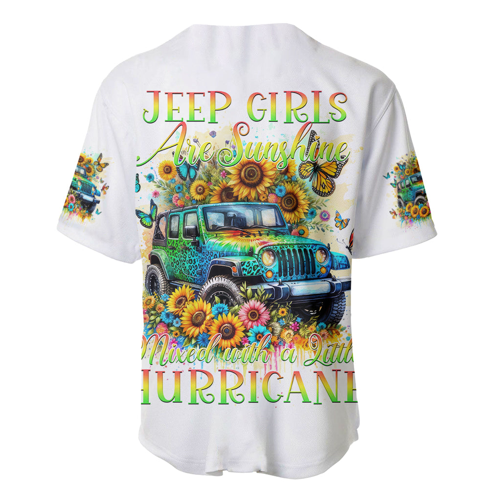 Hippie Jeep Baseball Jersey Jeep Girls Are Sunshine Mixed With A Little Hurricane