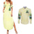 Irish Jeep Couples Matching Summer Maxi Dress and Long Sleeve Button Shirt In March We Wear Green