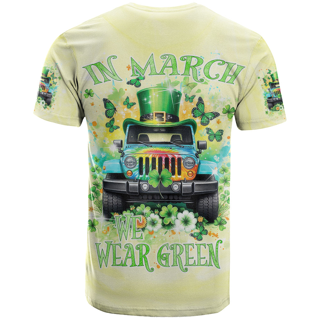 Irish Jeep T Shirt In March We Wear Green