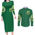 Irish Jeep Couples Matching Long Sleeve Bodycon Dress and Long Sleeve Button Shirt In March We Wear Green