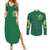 Irish Jeep Couples Matching Summer Maxi Dress and Long Sleeve Button Shirt In March We Wear Green