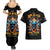 Flame Skull Couples Matching Summer Maxi Dress and Hawaiian Shirt When I Was Born The Devil Said Ohh Shit Competition