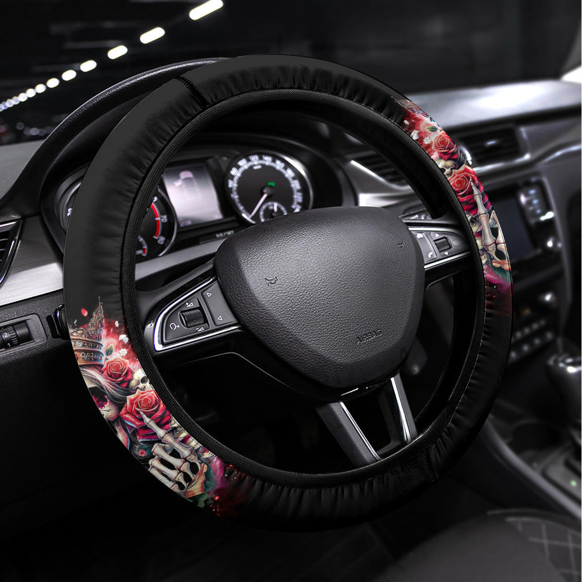 Queen Skull Steering Wheel Cover Bitch I'm Not A Princess I'm The Fucking Queen