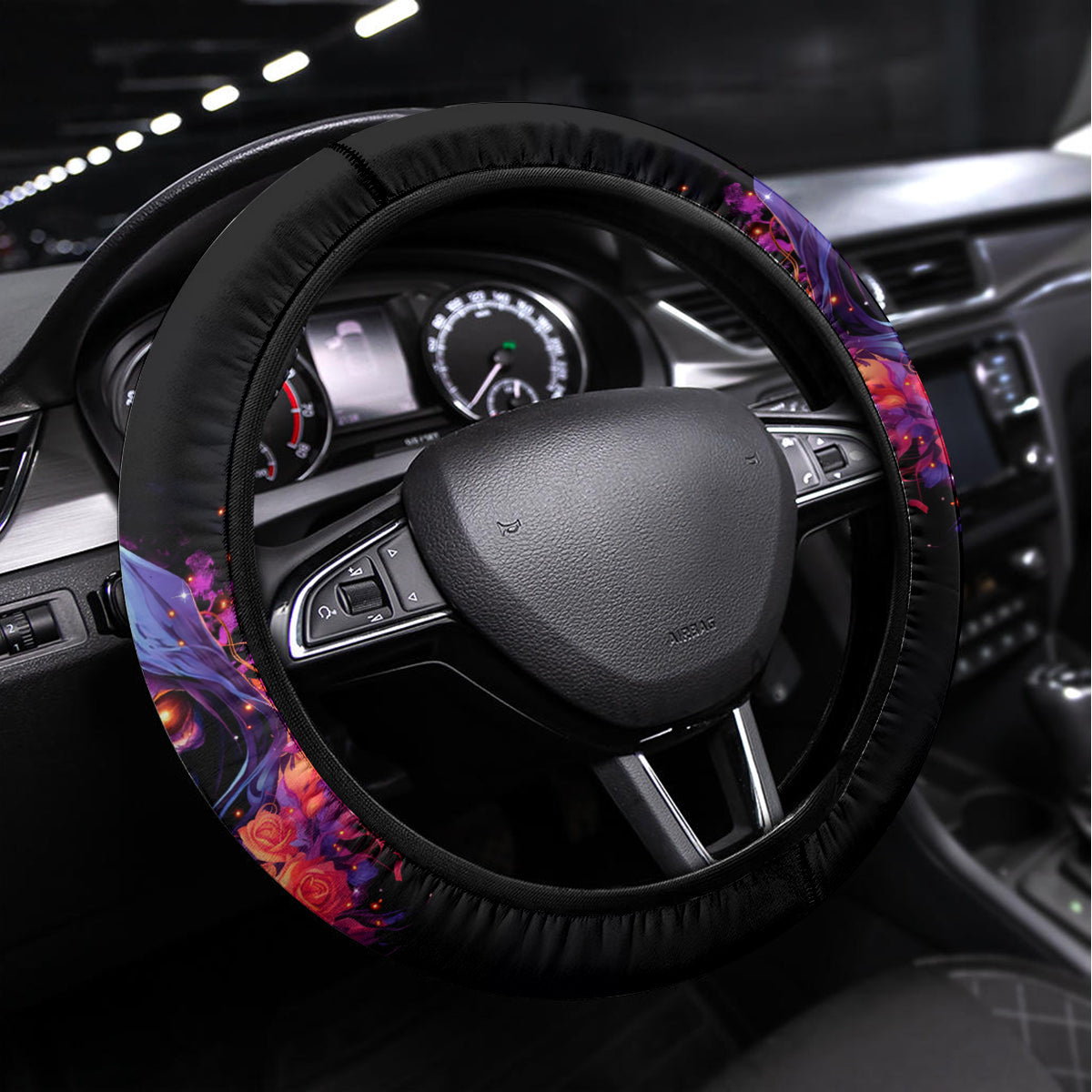 Rose Skull Steering Wheel Cover F Bomb Mom I Sprinkle That Shit Like Confetti