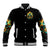 Sunflower Skull Baseball Jacket I'm Blunt Because God Rolled Me That Way