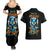 Wolf Skull Couples Matching Summer Maxi Dress and Hawaiian Shirt Born As Human But Wolft At Heart