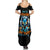 Wolf Skull Summer Maxi Dress Born As Human But Wolft At Heart