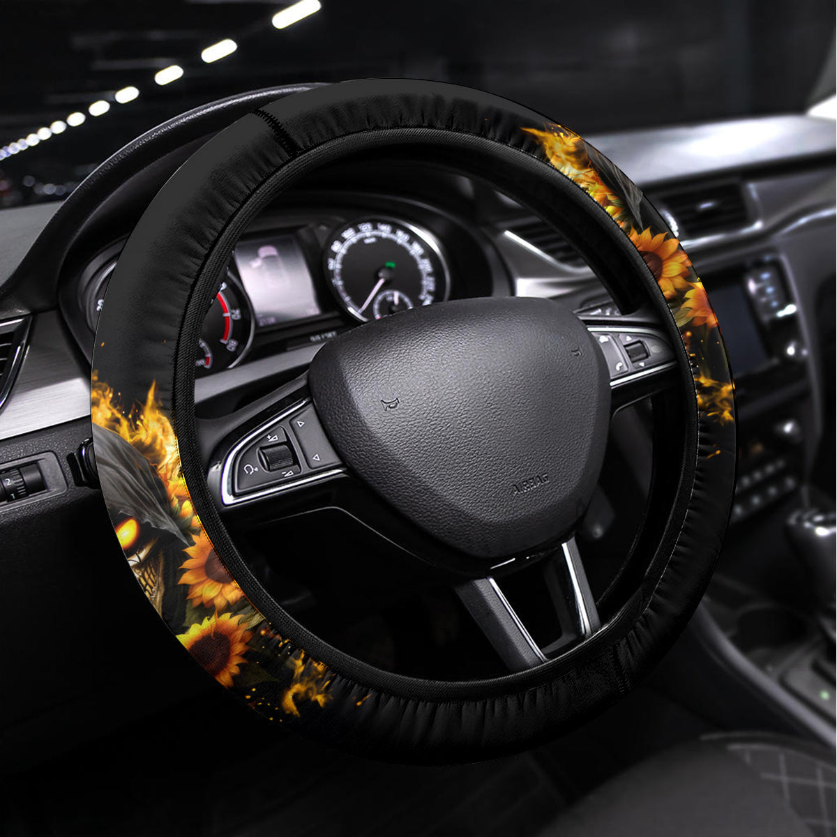 Sunflower Skull Steering Wheel Cover Assuming I Was Like Most Girls Was Your First Mistake