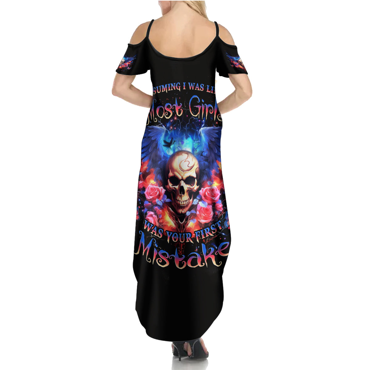 Fairy Skull Summer Maxi Dress Assuming I Was Like Most Girls Was Your First Mistake