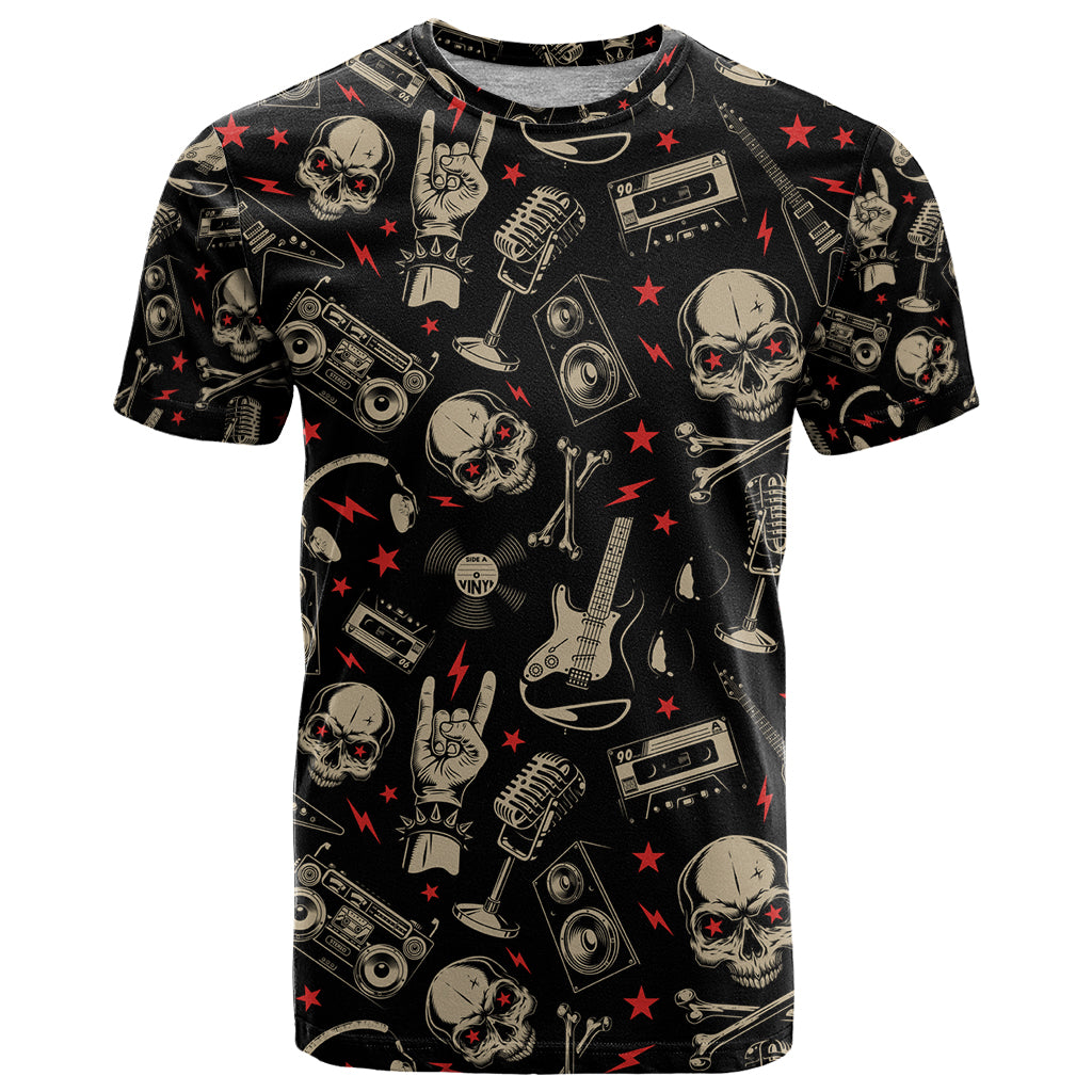 rock-and-roll-skull-pattern-design-t-shirt