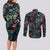 skulls-and-snakes-couples-matching-long-sleeve-bodycon-dress-and-long-sleeve-button-shirt