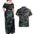 skulls-and-snakes-couples-matching-off-shoulder-maxi-dress-and-hawaiian-shirt