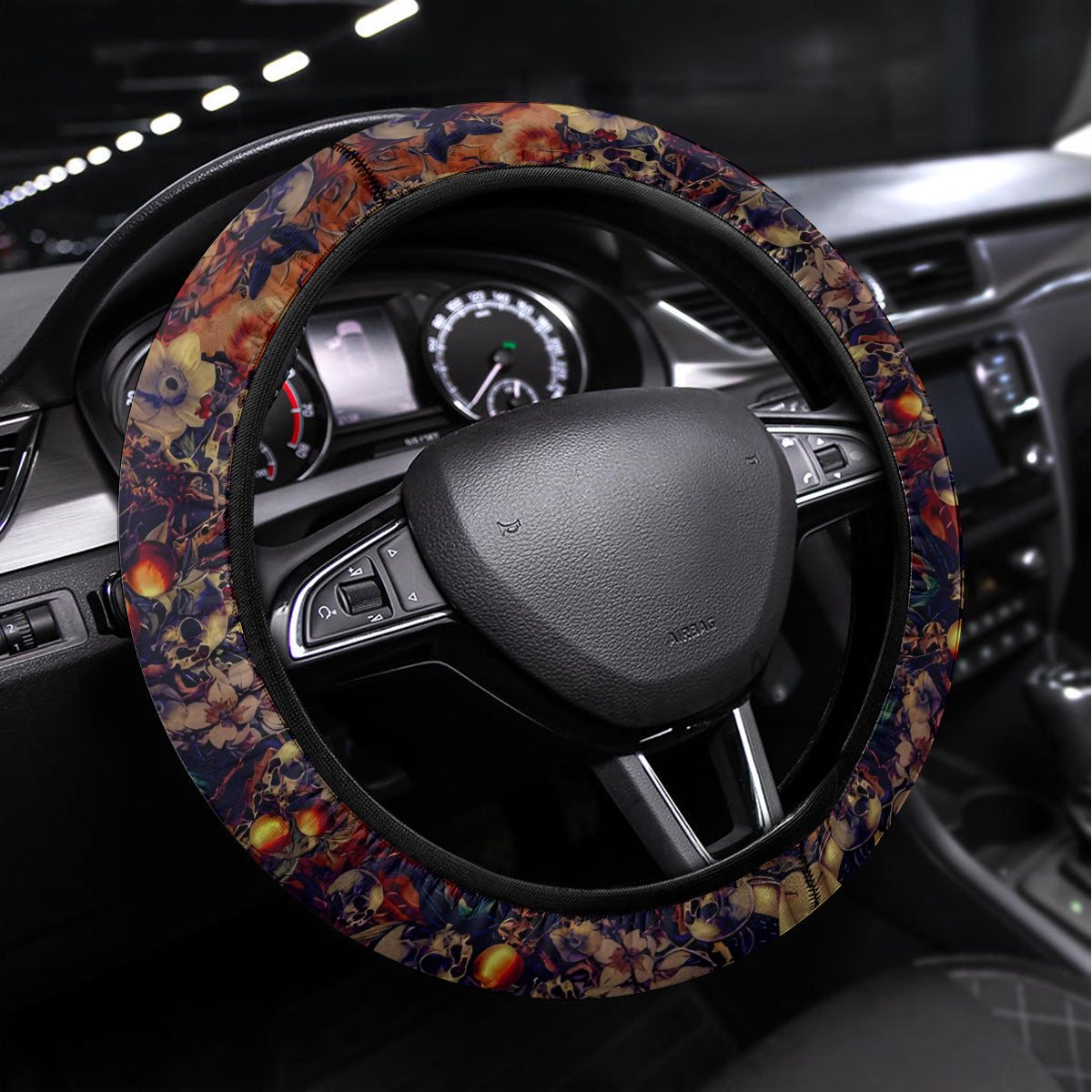 Isabell Skull Art Steering Wheel Cover