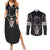 personalised-knights-templar-warrior-skull-couples-matching-summer-maxi-dress-and-long-sleeve-button-shirts